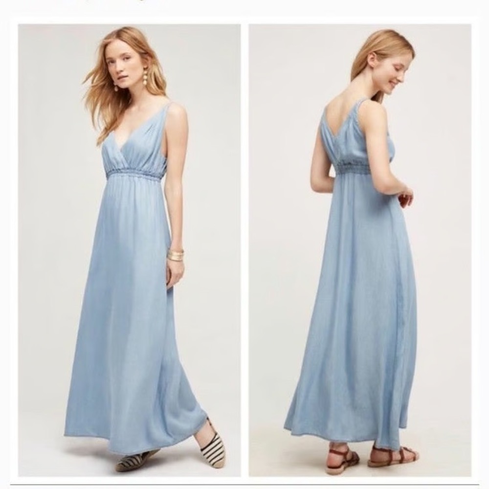 chambray maxi dress